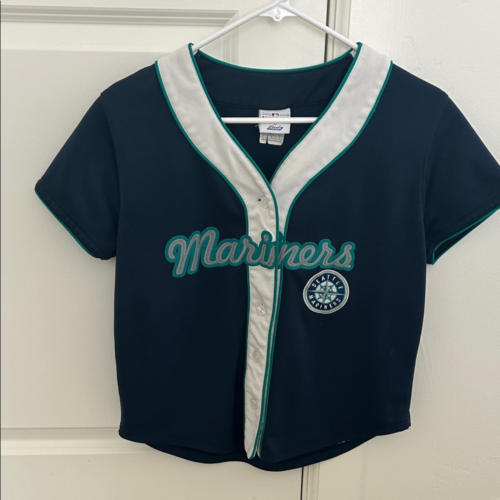 Seattle Mariners women’s button jersey top shirt